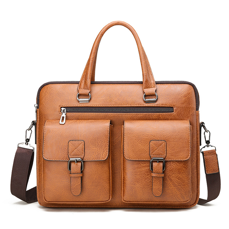 Luxury Tote Bags With Zipper - Luxury Brand Man Business Briefcase Bag