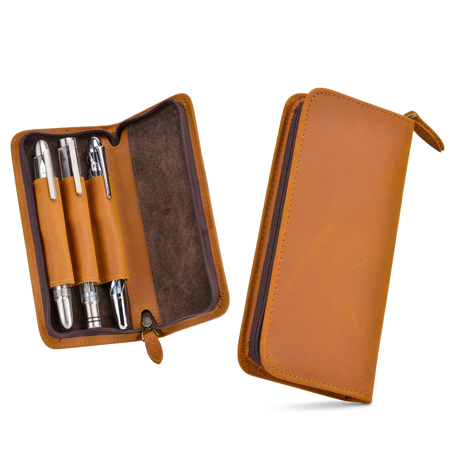 Luxury Bags For School - Asvine Luxury 3 Slots Fountain Pen