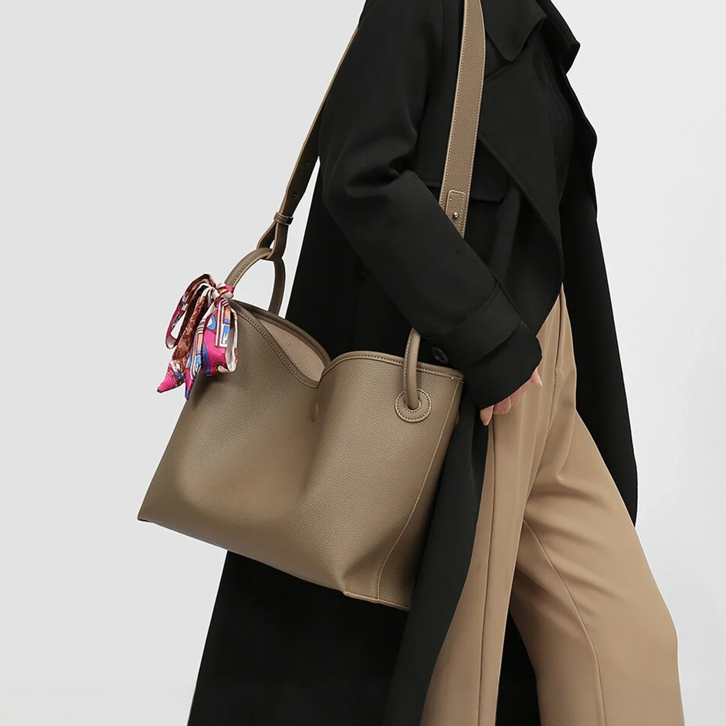 Luxury Tote Bags With Zipper - Light Luxury High end Women Tote