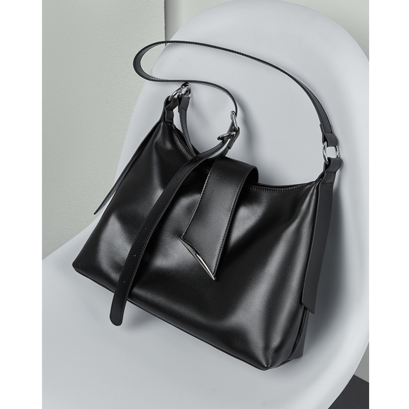 Luxury Tote Bags With Zipper - Hifashion Cowhide Genuine Leather Large Hobo