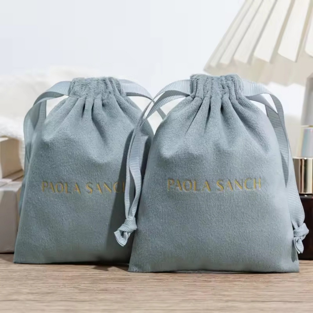 Luxury Bags For School - Custom Logo Printed Luxury Velvet Dust