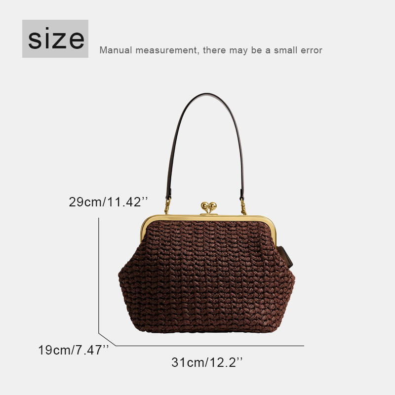 Hand-Woven Kisslock Frame Shou - Luxury Bags Duffle recension och pris