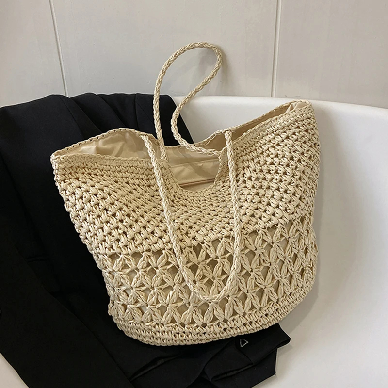 Casual Design Straw Weave Bags - Luxury Tote Bags With Zipper recension och pris