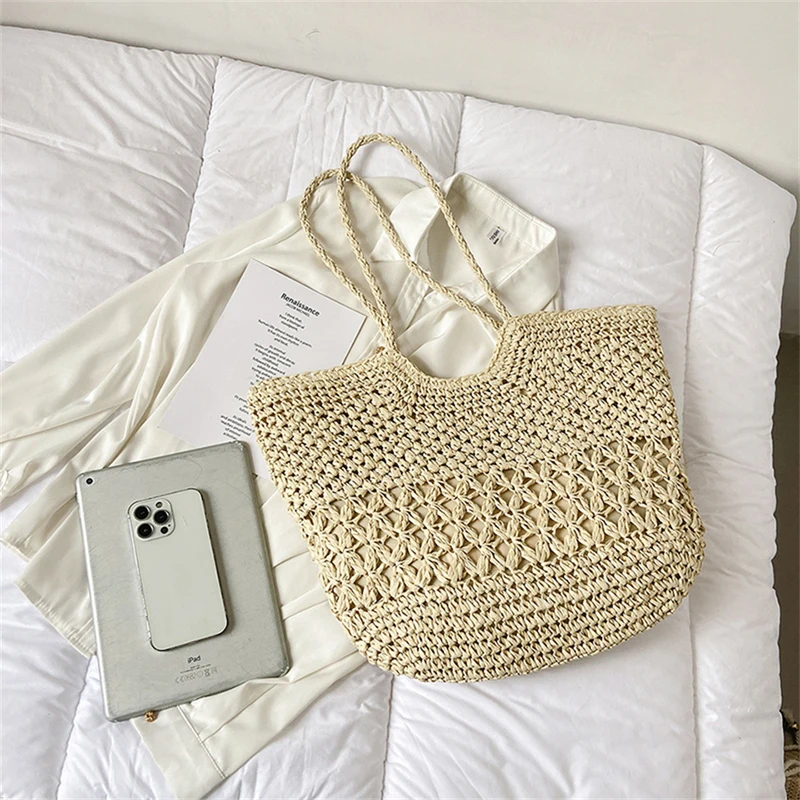 Casual Design Straw Weave Bags - Luxury Tote Bags With Zipper recension och pris