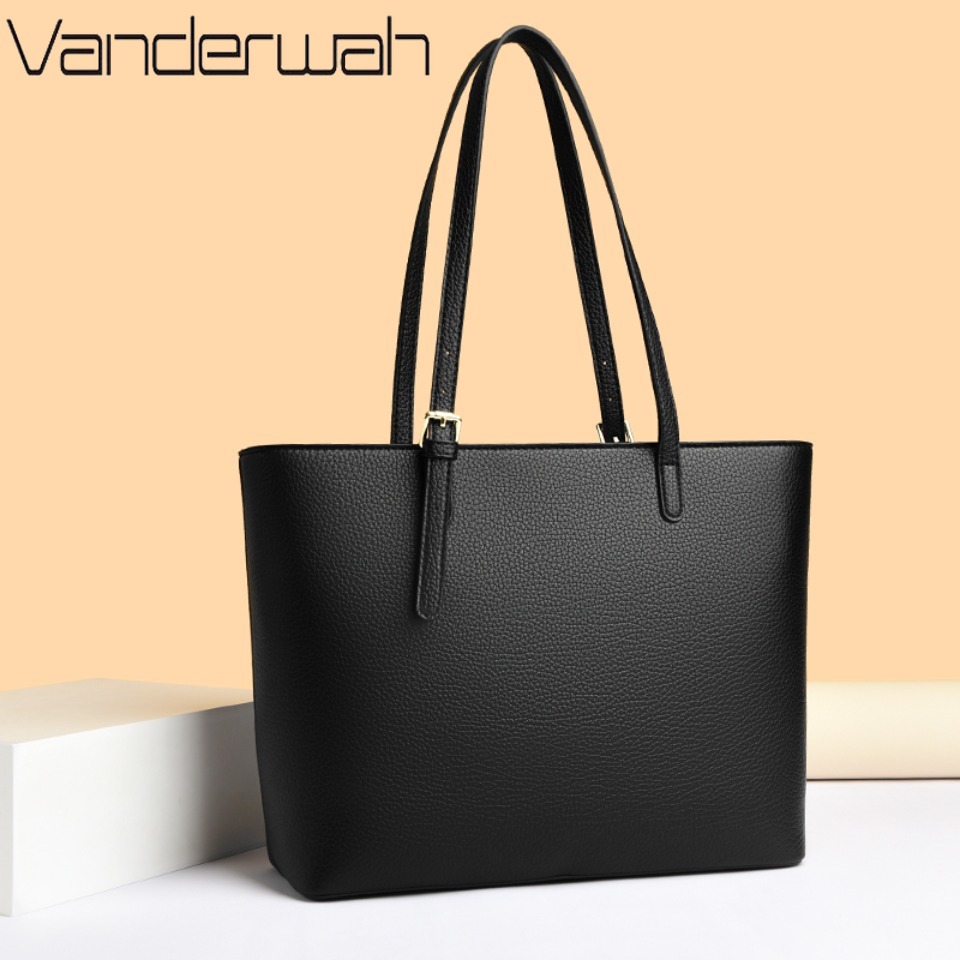 Solid Color Women's Shoulder B - Luxury Tote Bags With Zipper recension och pris