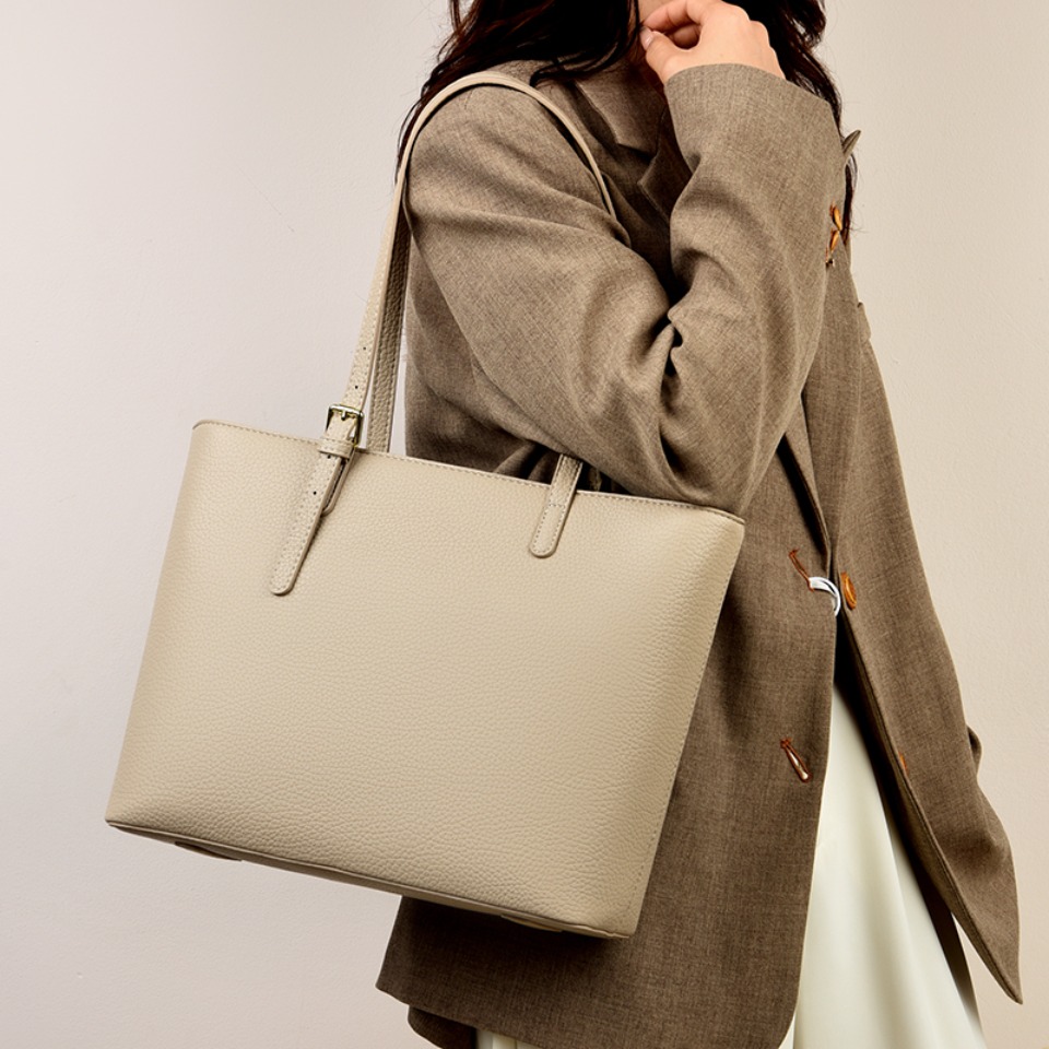 Solid Color Women's Shoulder B - Luxury Tote Bags With Zipper recension och pris