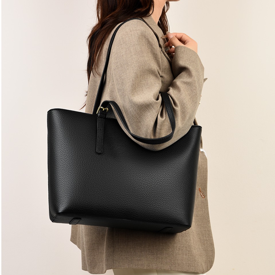 Solid Color Women's Shoulder B - Luxury Tote Bags With Zipper recension och pris