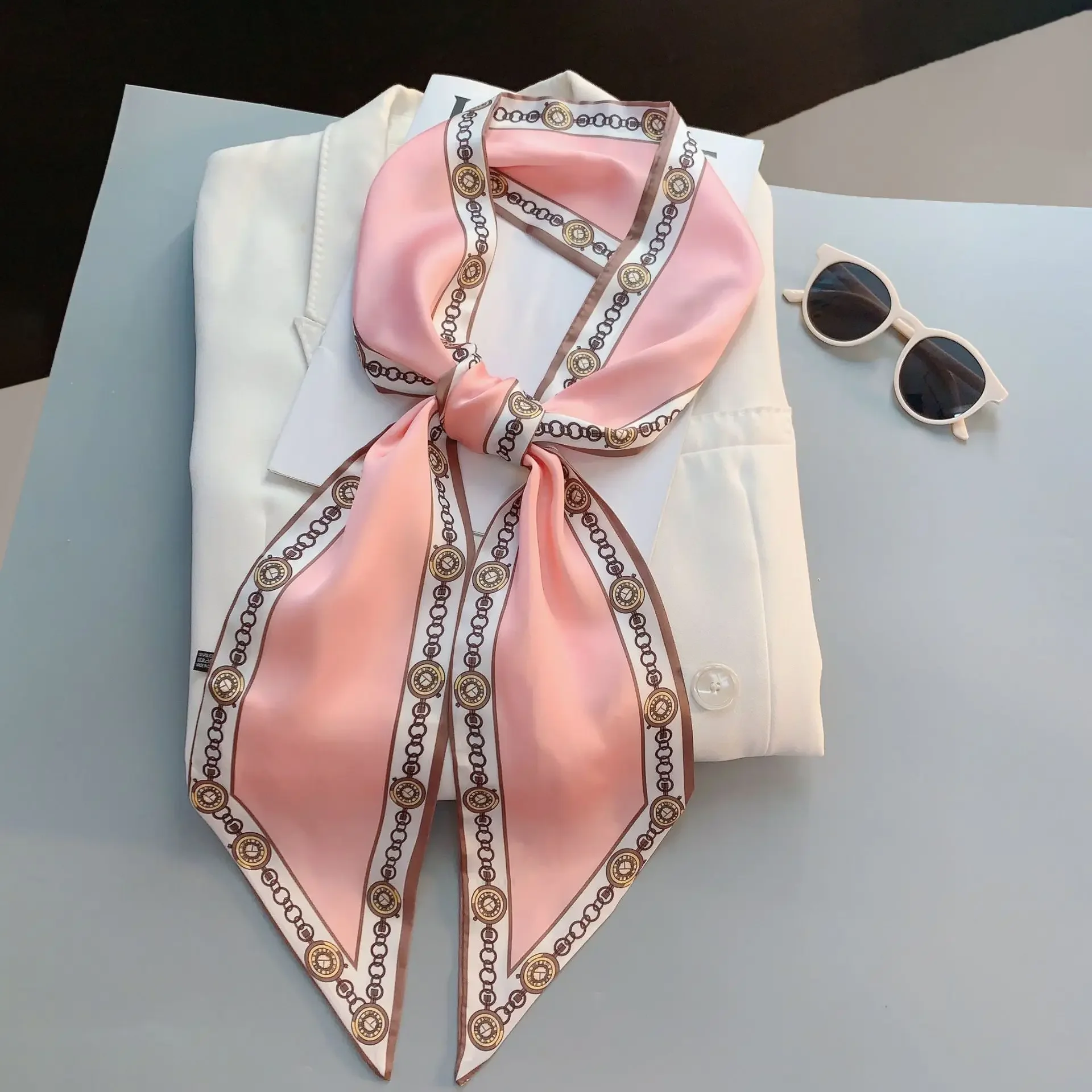 Design Print Skinny Scarf Plai - Luxury Bags Brands recension och pris