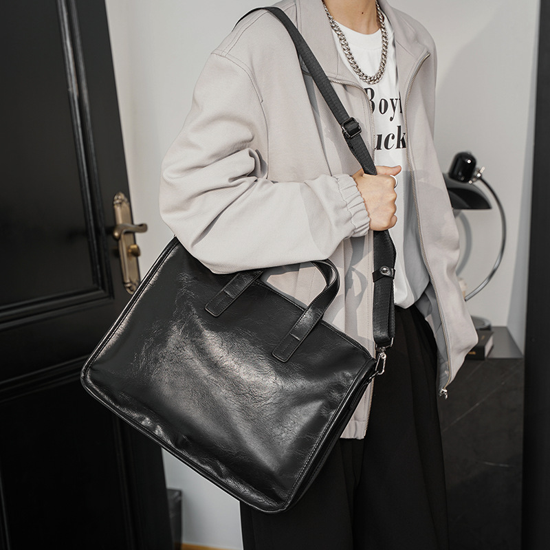 Casual Business Men's Handbag  - Luxury Tote Bags With Zipper recension och pris