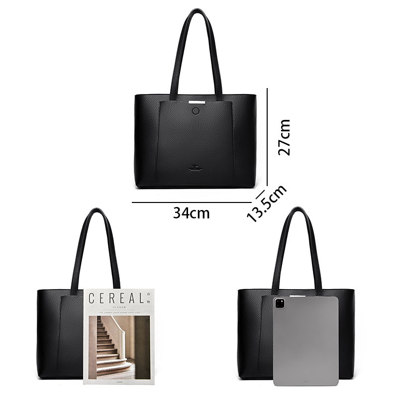 Genuine Brand Soft Pu Leather  - Luxury Tote Bags With Zipper recension och pris