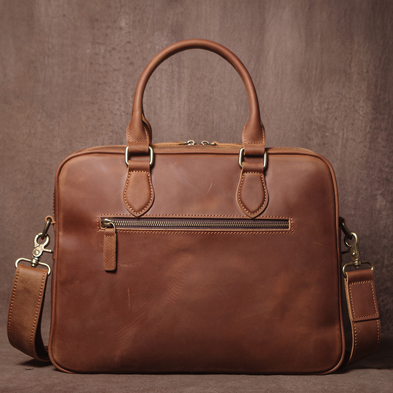 GURO Men Crazy Horse Cowhide B - Luxury Tote Bags With Zipper recension och pris