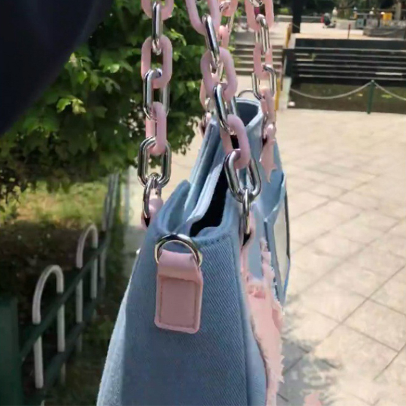 Denim Women Underarm Shopper T - Luxury Tote Bags With Zipper recension och pris