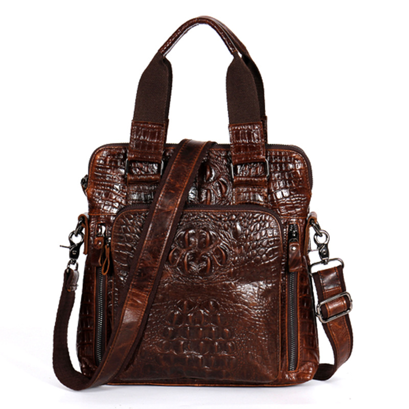 YETTIES Men's Slim Vertical La - Briefcase Leather Slim recension och pris